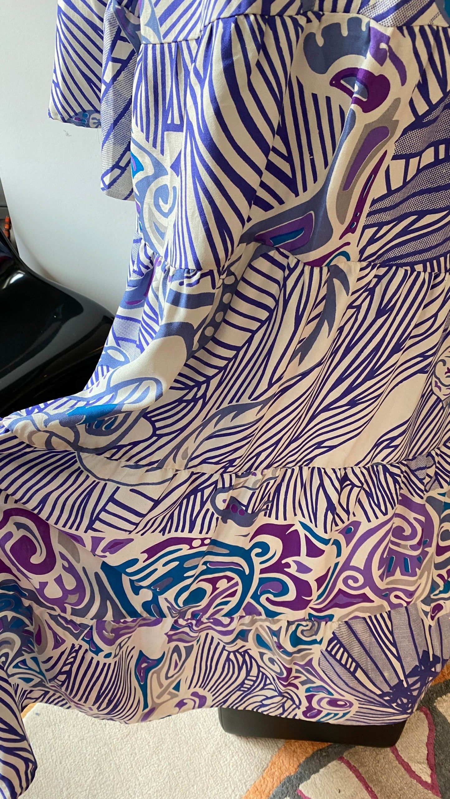 Maxi Kleid - Unikat - Seide - handgewoben - very peri