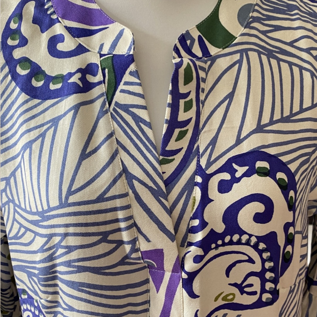 Maxi dress - unique - silk - Green Jungle love