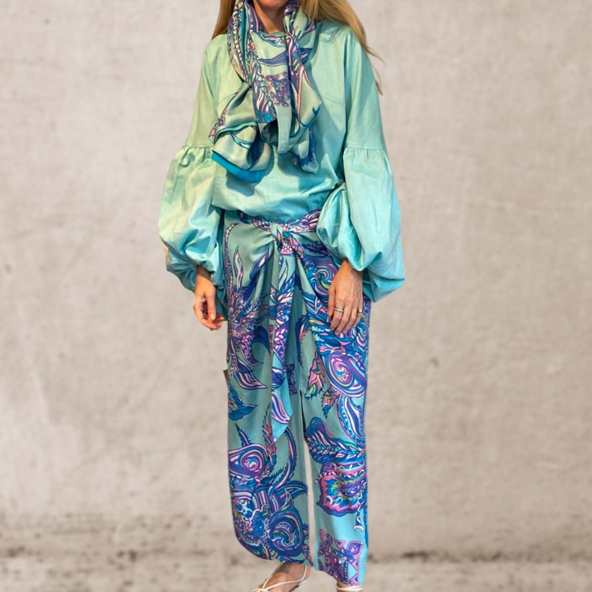 Schal BONDED IN GARDEN EDEN, Kaschmir & Seide Doubleface, purple, LIMITED #2