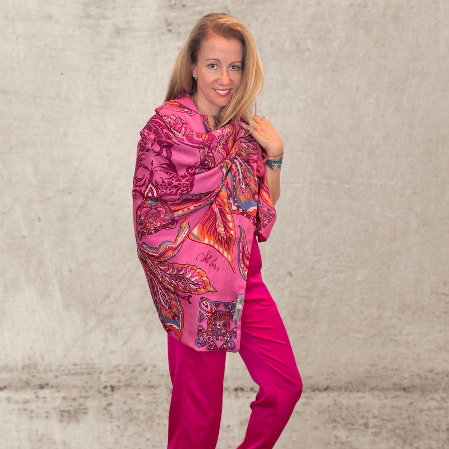 “BONDED IN GARDEN EDEN “- LIMITED EDITION #2 of 2 pieces - cashmere & silk, double face