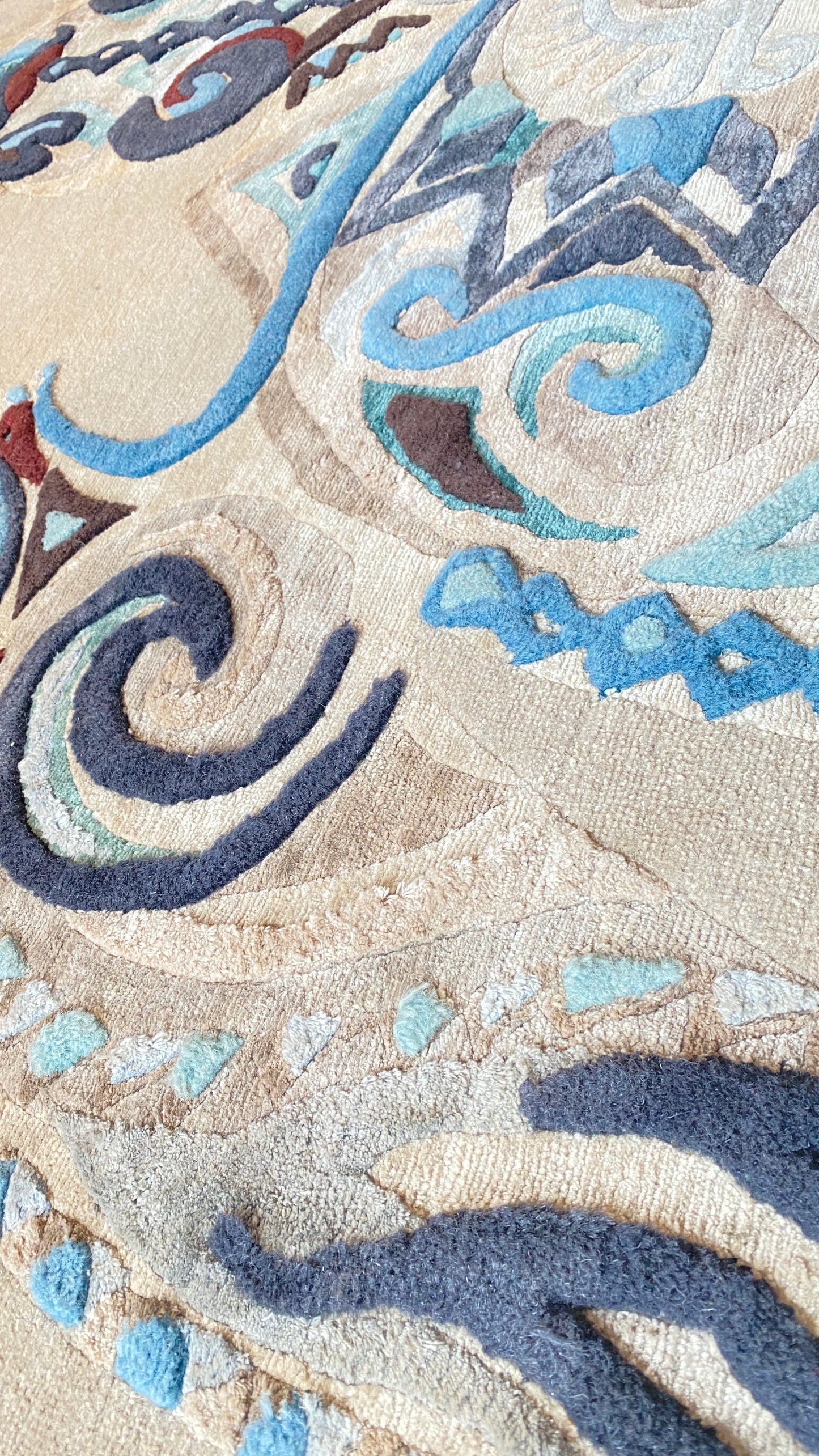 "TURTLE LOVE" Teppich Kunst - Unikat - Designer Rug - 200 x 200 - Handgeknüpft - Tibet Wolle & Seide