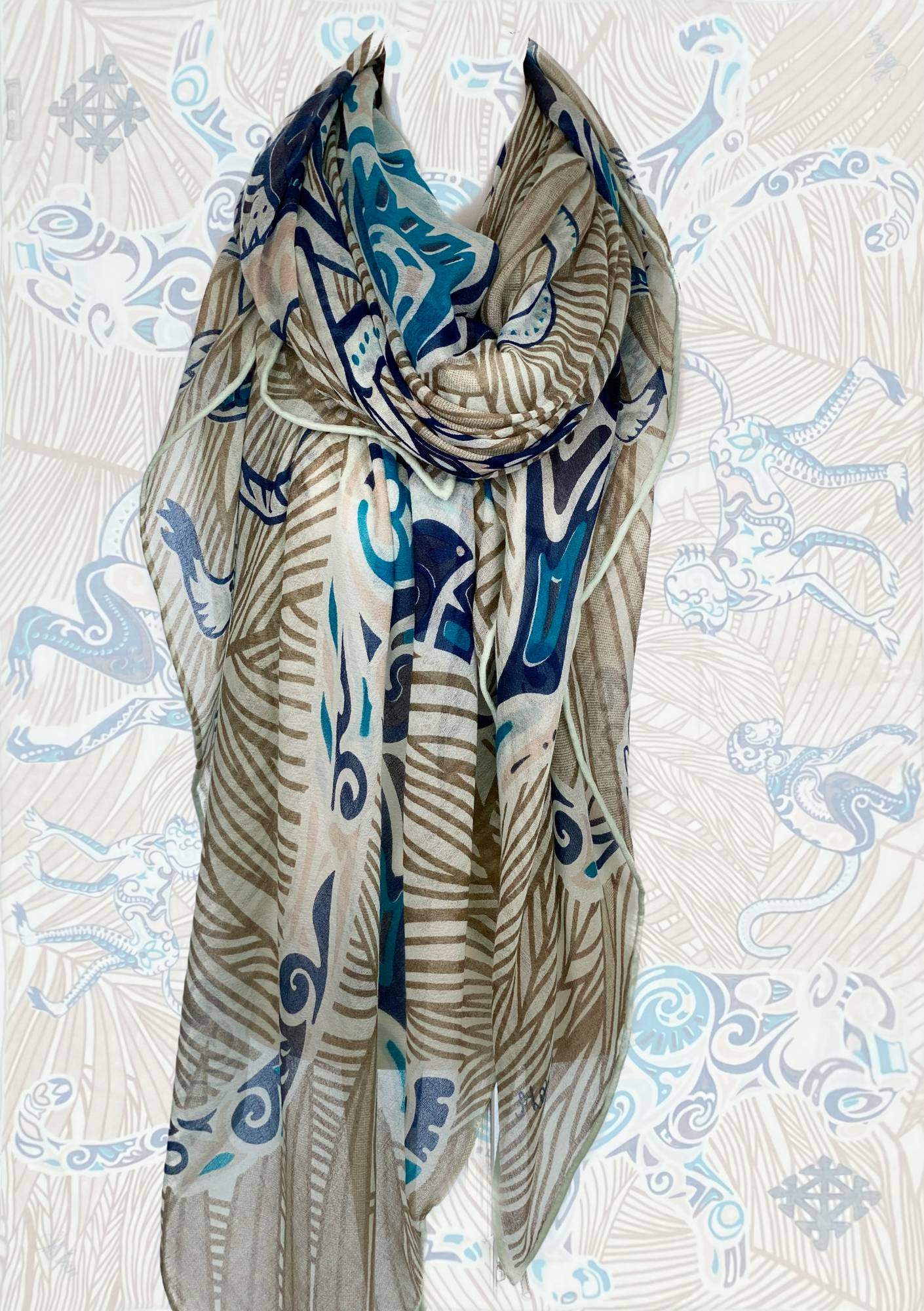 Kaschmir XL Schal „JUNGLE“ Limited Edition