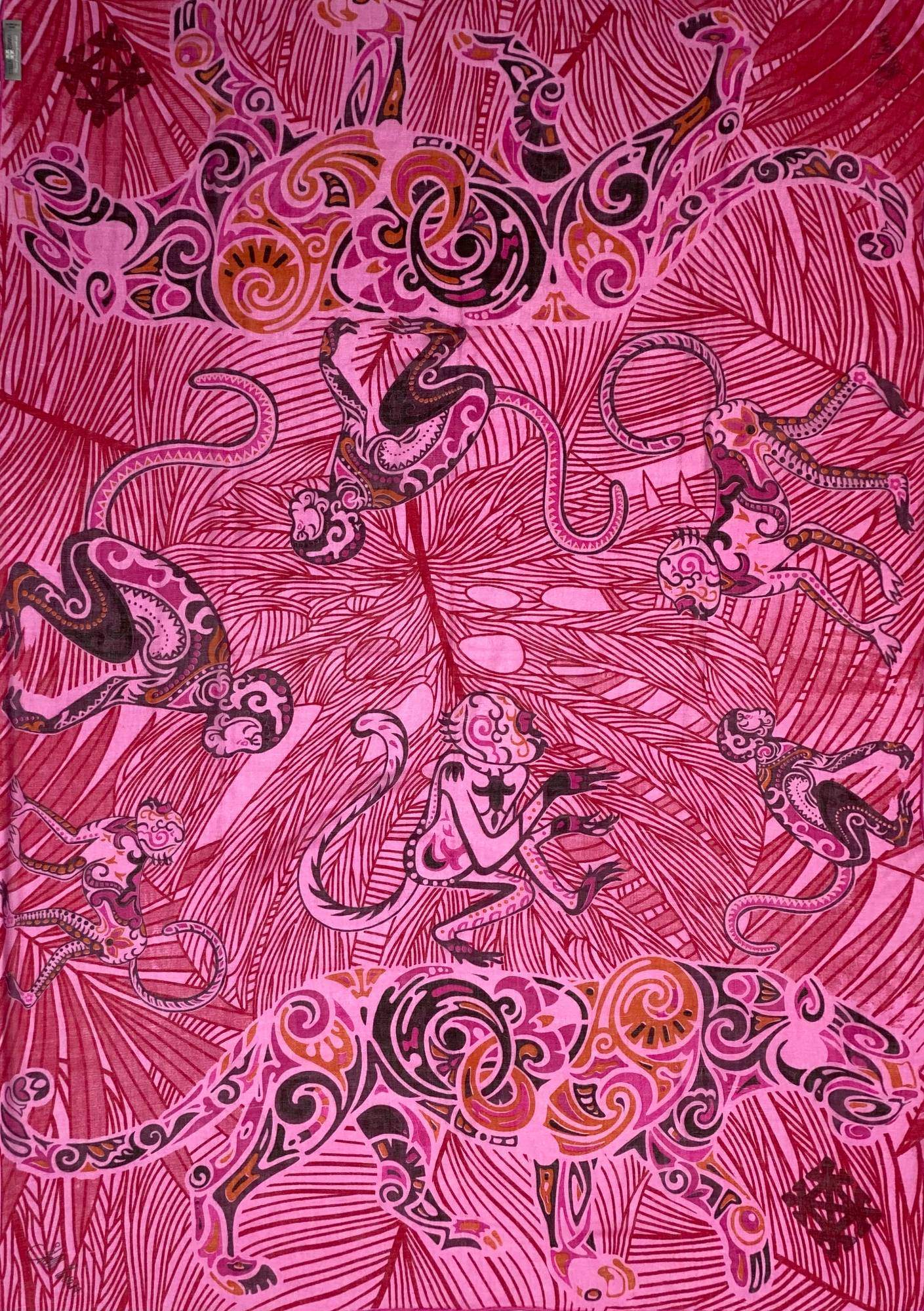 Kaschmir XL Schal „BERRY JUNGLE“ LIMITED EDITION