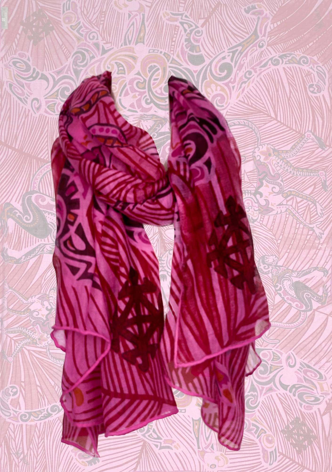 Kaschmir XL Schal „BERRY JUNGLE“ LIMITED EDITION