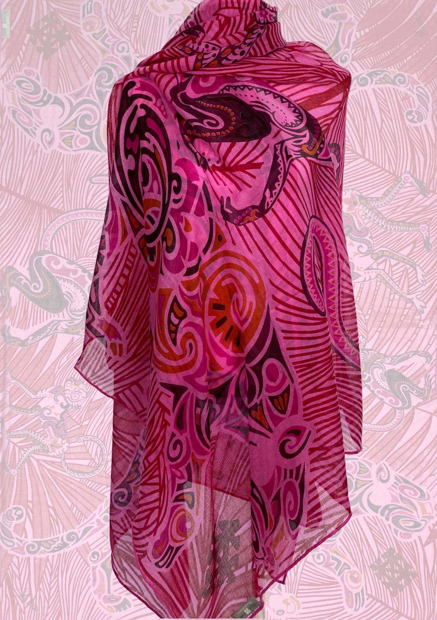 Kaschmir XL Schal „BERRY JUNGLE“ LIMITED EDITION