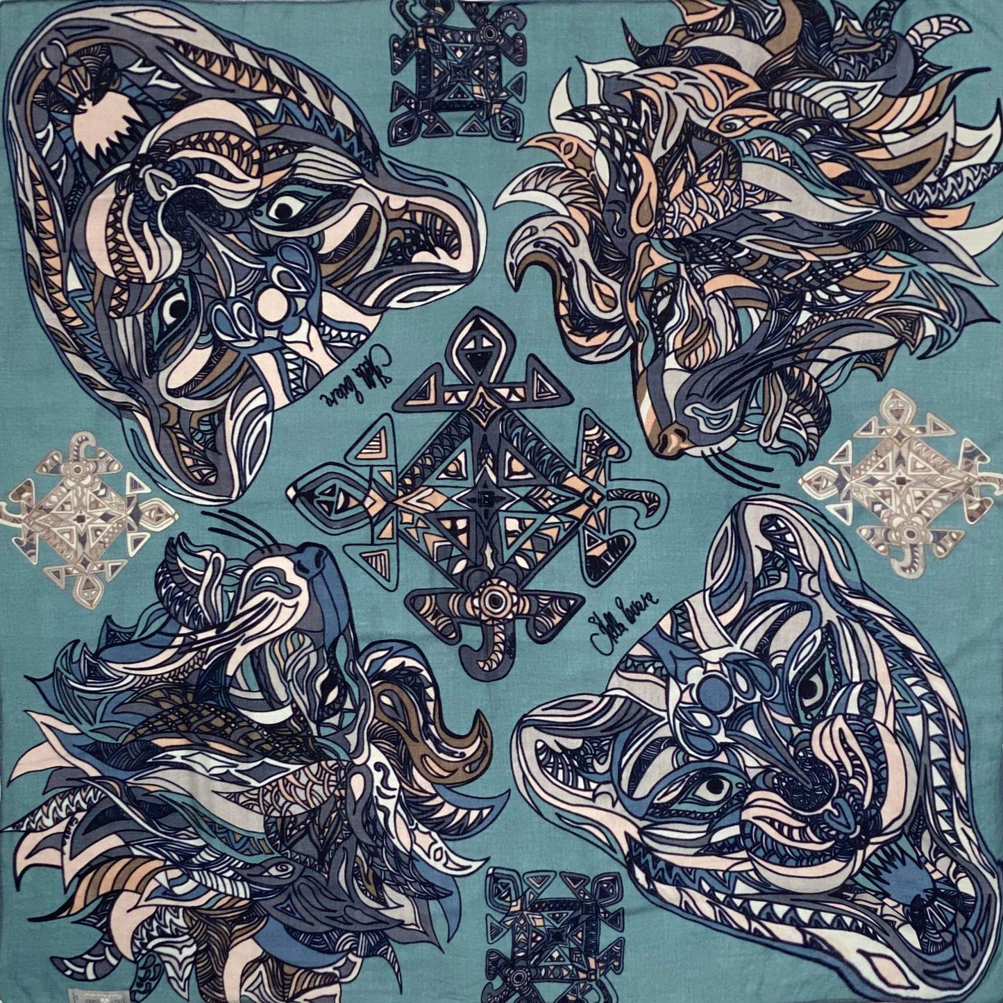 WILD LIFE Kaschmir Tuch, AAA Qualität, Tourmaline, Limitiert auf 5 St.