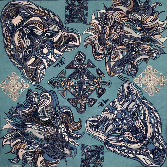 WILD LIFE Kaschmir Tuch, AAA Qualität, Tourmaline, Limitiert auf 5 St.