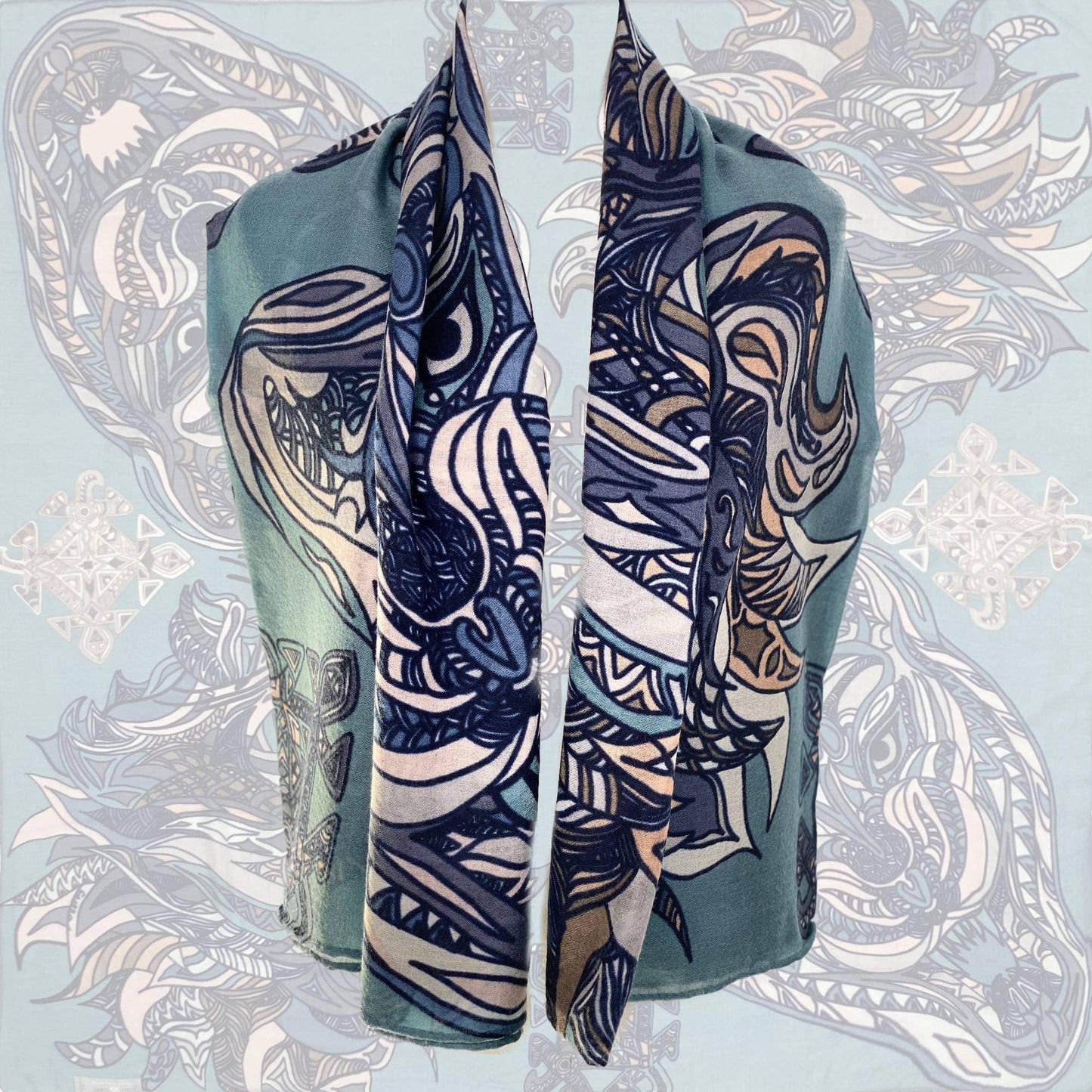 Cashmere CaréeWILD LIFE Kaschmir Tuch, AAA Qualität, Tourmaline, Limitiert auf 5 St.