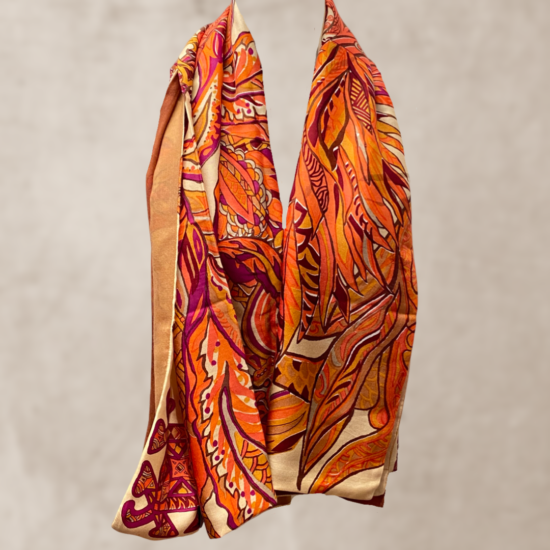 “BONDED IN GARDEN EDEN “ - LIMITED EDITION #3 von 5 Stück -  Kaschmir & Seide, Doubleface