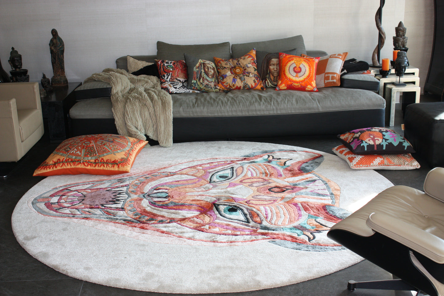 COUGAR - Unique Designer Rug 260 cm - carpet hand-knotted knotting time about 270 days