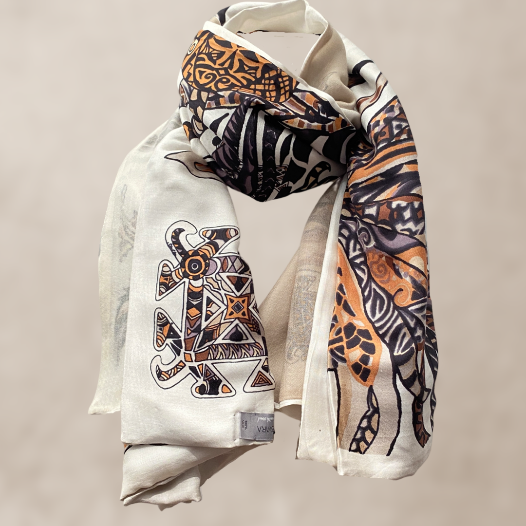 “BONDED IN GARDEN EDEN “ - LIMITED EDITION #3 von 3 Stück -  Kaschmir & Seide, Doubleface