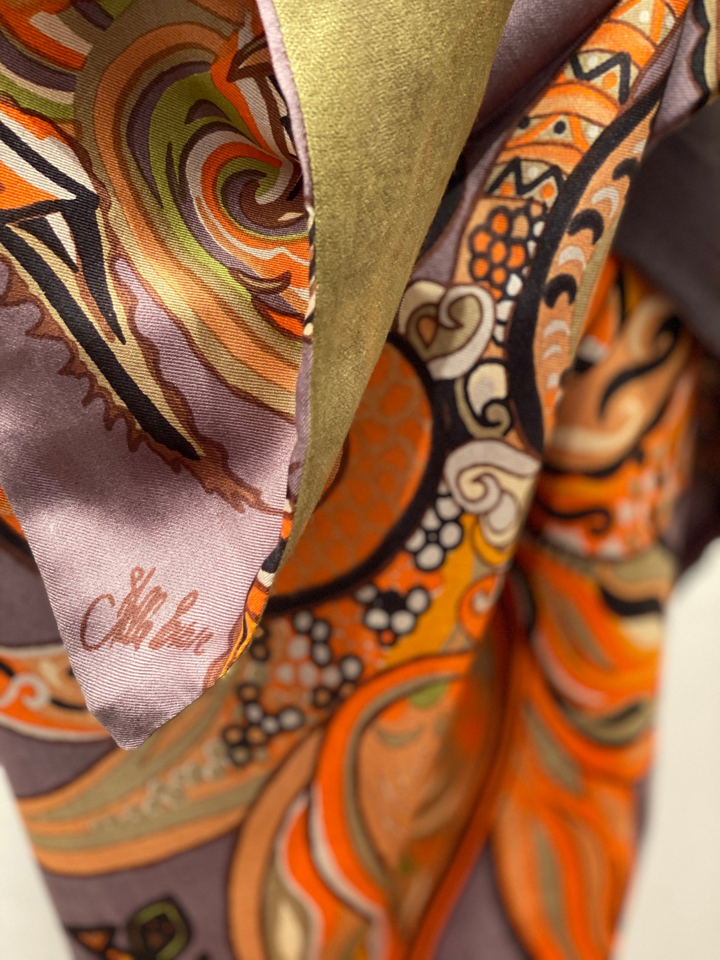 “BONDED IN GARDEN EDEN “ - LIMITED EDITION #2 von 4 Stück -  Kaschmir & Seide, Doubleface - greenery