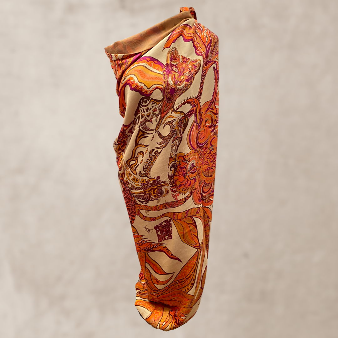 “BONDED IN GARDEN EDEN “ - LIMITED EDITION #3 von 5 Stück -  Kaschmir & Seide, Doubleface