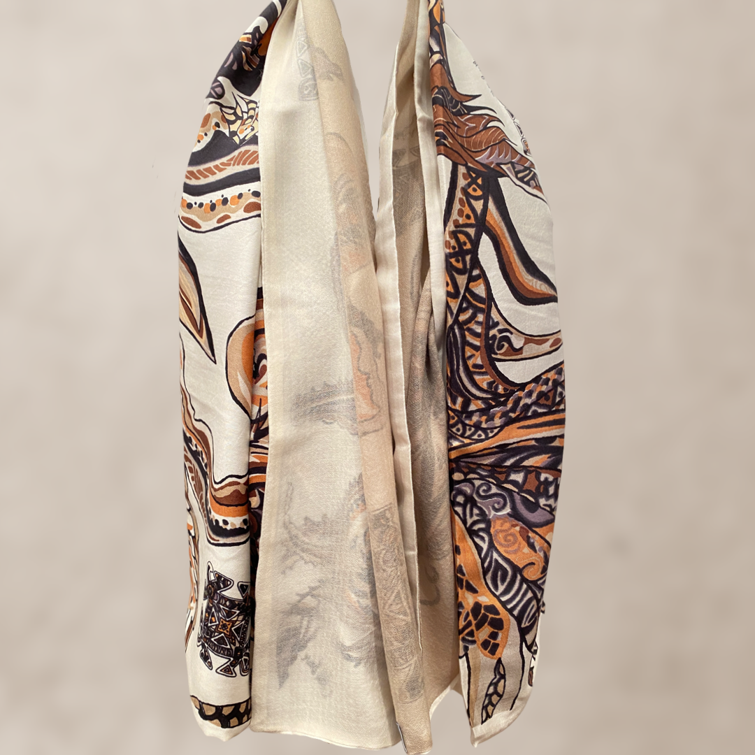 “BONDED IN GARDEN EDEN “ - LIMITED EDITION #3 von 3 Stück -  Kaschmir & Seide, Doubleface