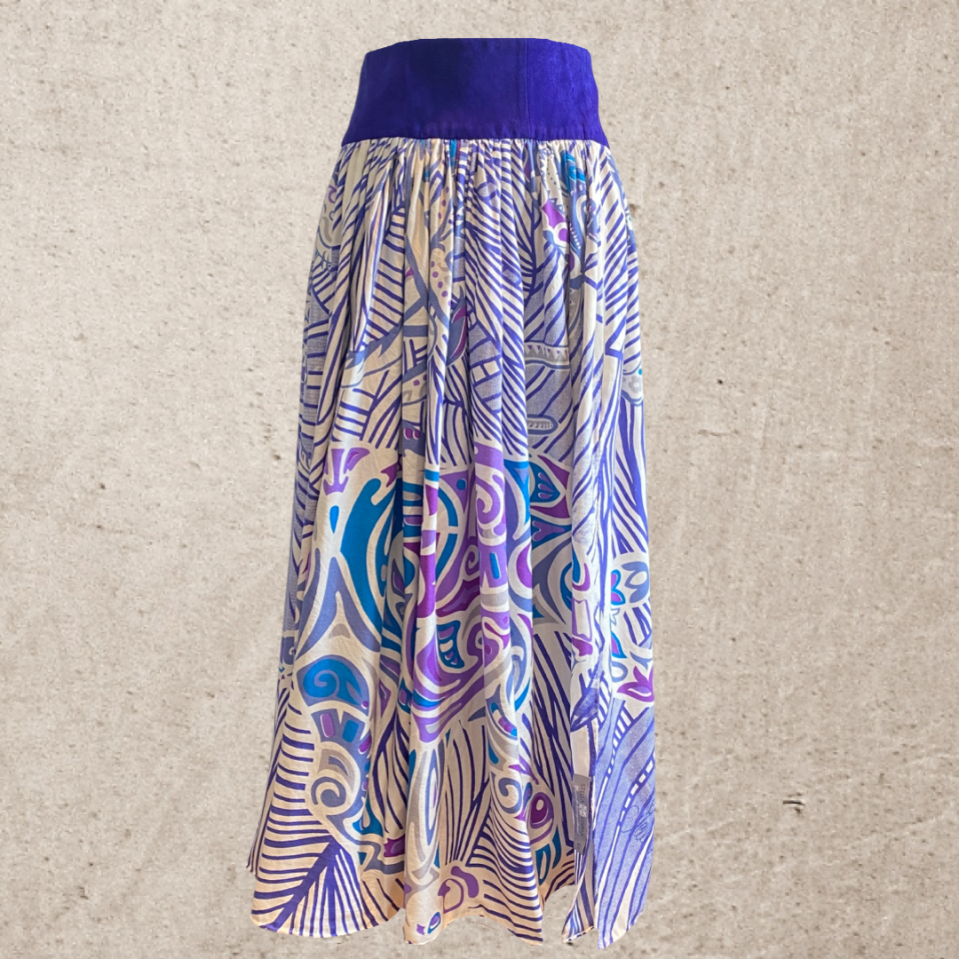 Maxi skirt - Very Peri JUNGLE LOVE - maxi silk skirt
