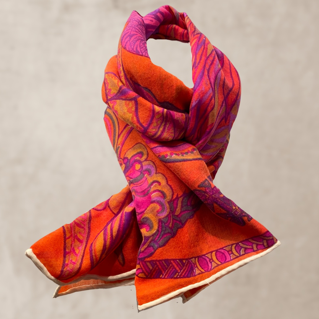 Tuch BONDED IN GARDEN EDEN Doubleface Kaschmir & Seide LIMITED EDITION