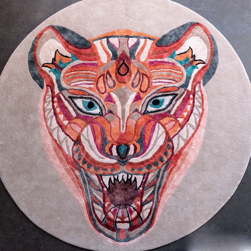 COUGAR - Unique Designer Rug 260 cm - carpet hand-knotted knotting time about 270 days