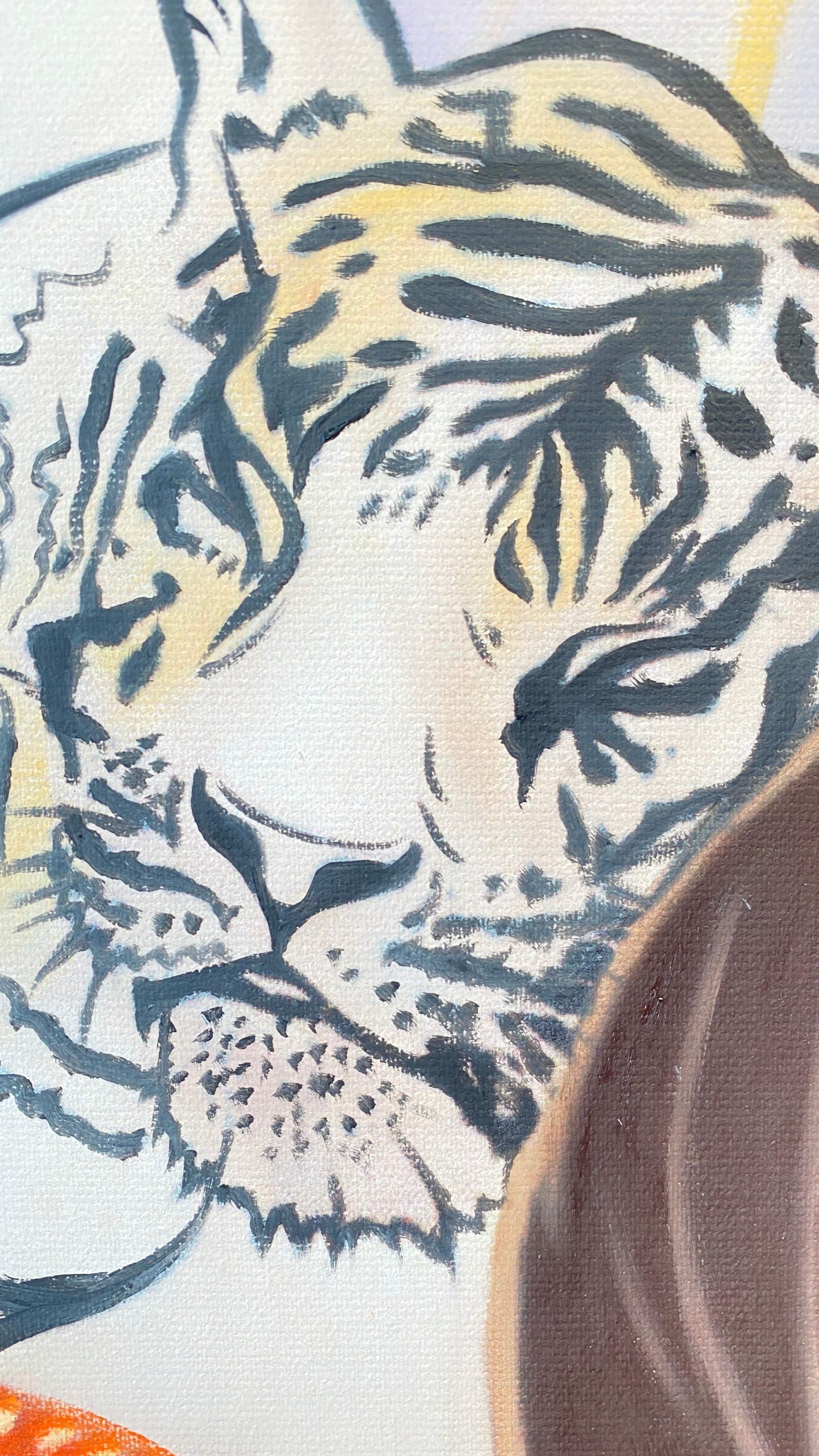 Art WILD FAMILY BONDS Acrylic Painting auf Leinwand 100x100 cm, Unikat