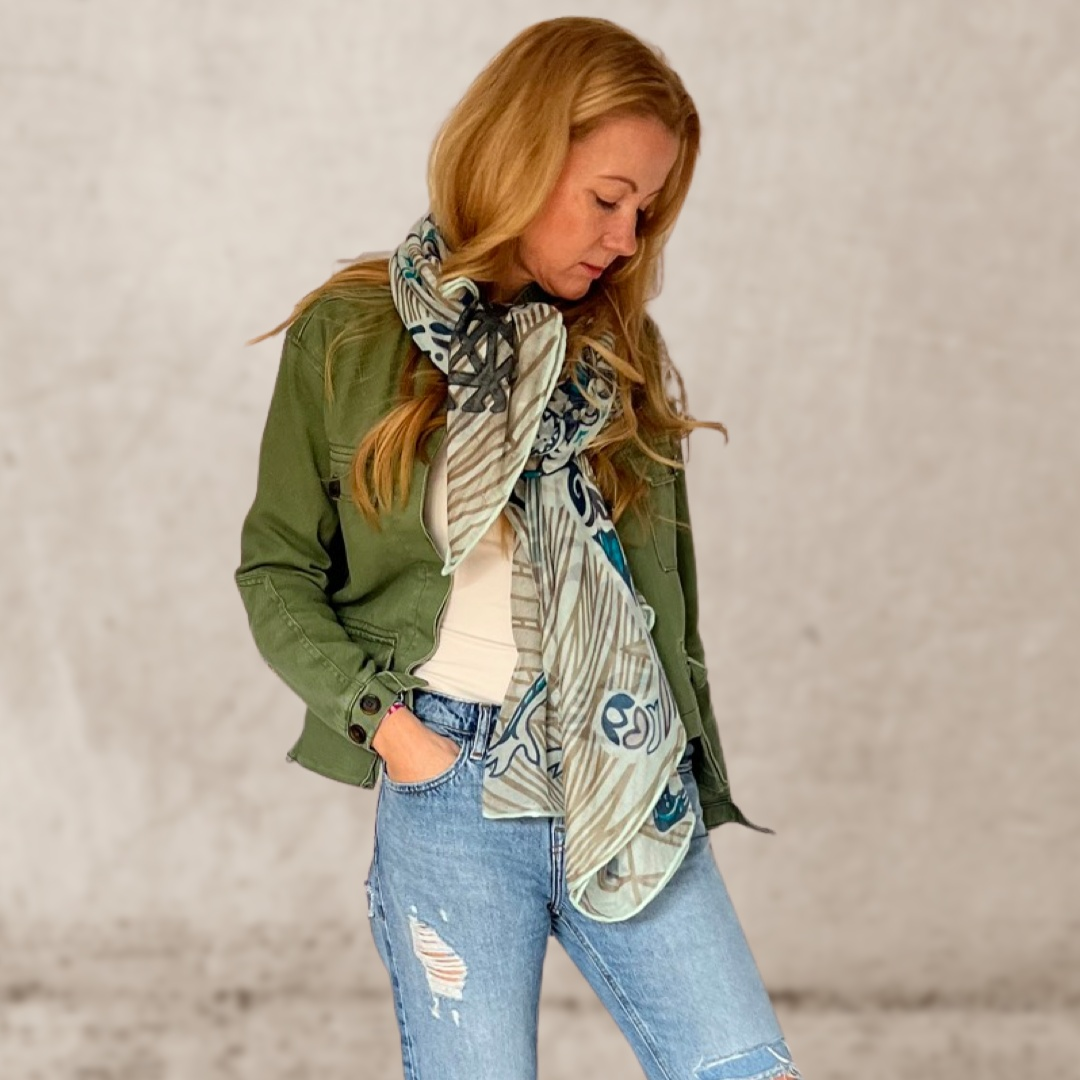 Kaschmir XL Schal „JUNGLE“ Limited Edition