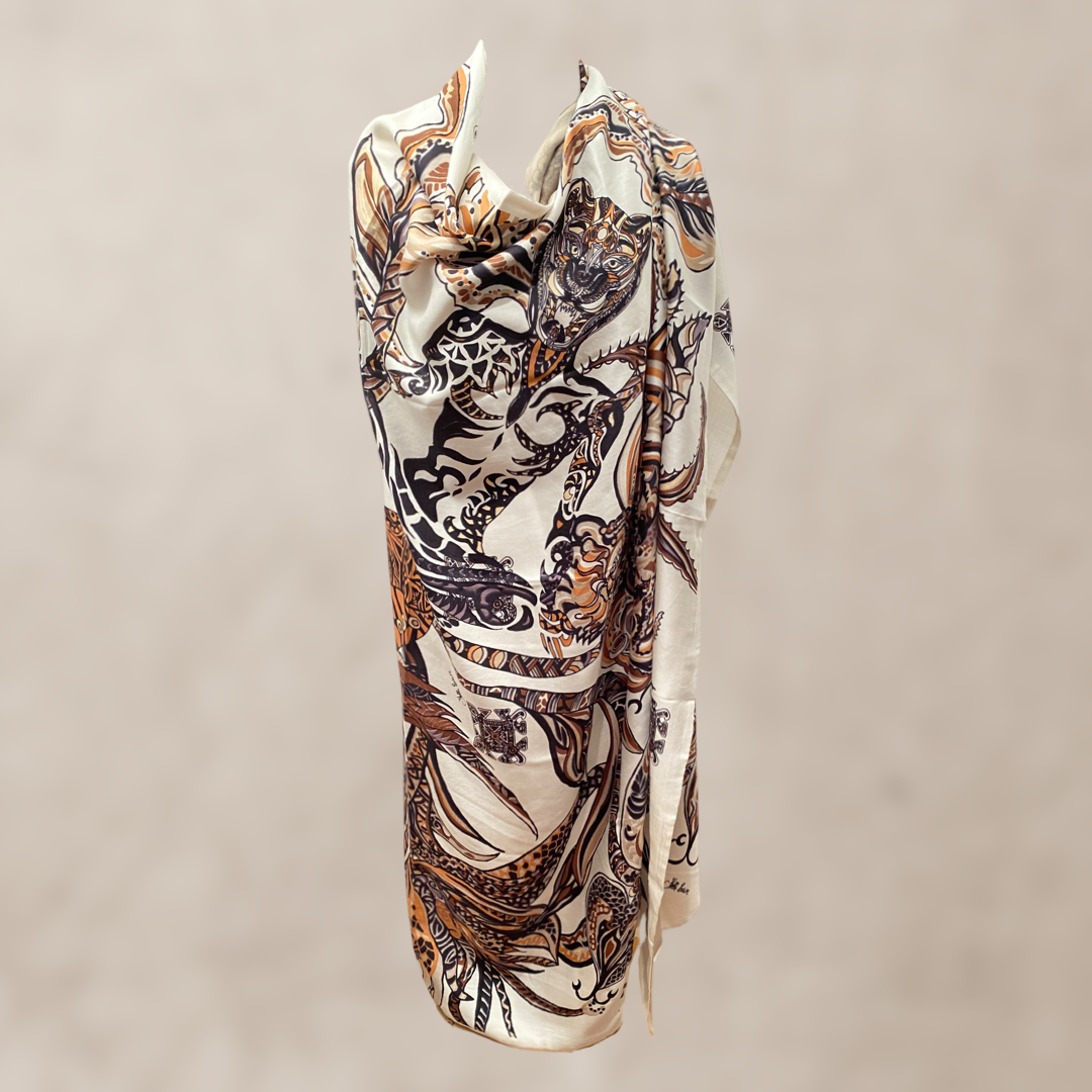 “BONDED IN GARDEN EDEN “ - LIMITED EDITION #3 von 3 Stück -  Kaschmir & Seide, Doubleface