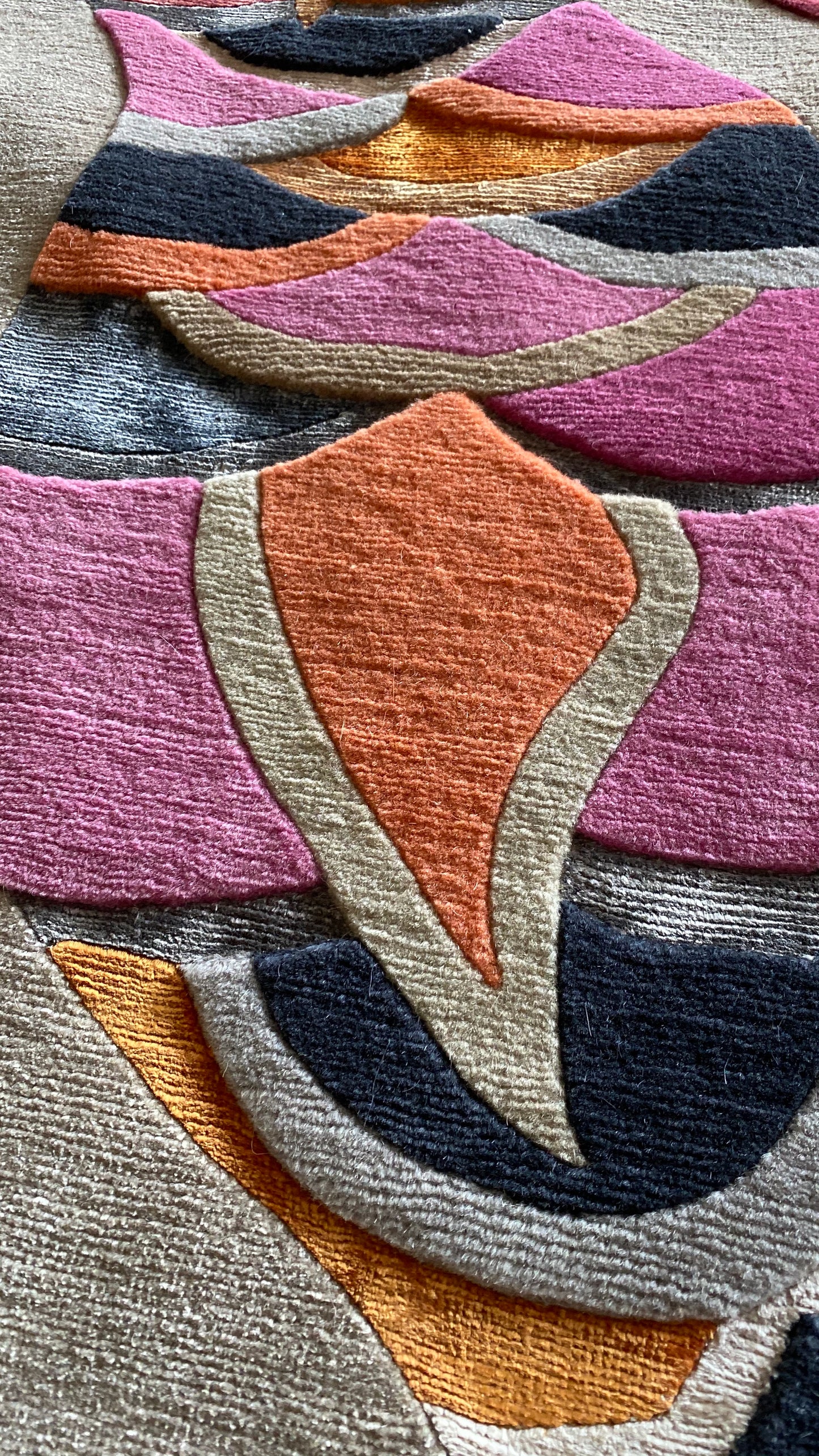 HAPPY FISH - Unique carpet - Unique Designer Rug 260 cm - commissioned work - knotting time approx. 270 days