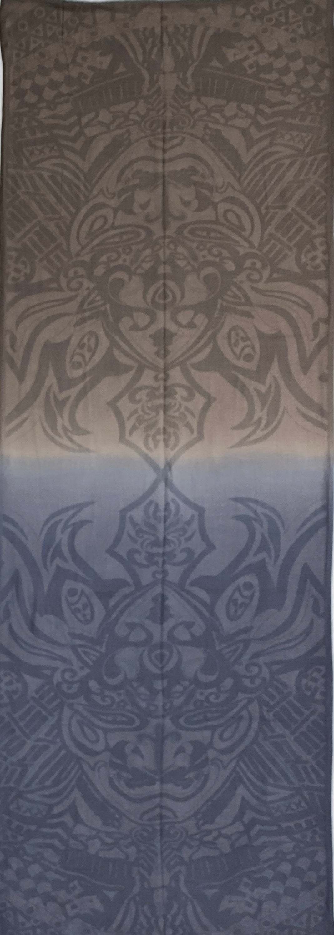 Tuch Kaschmir-Carré 4 SAMURAI, 150 x 150 cm, doubleface, hand rolliert