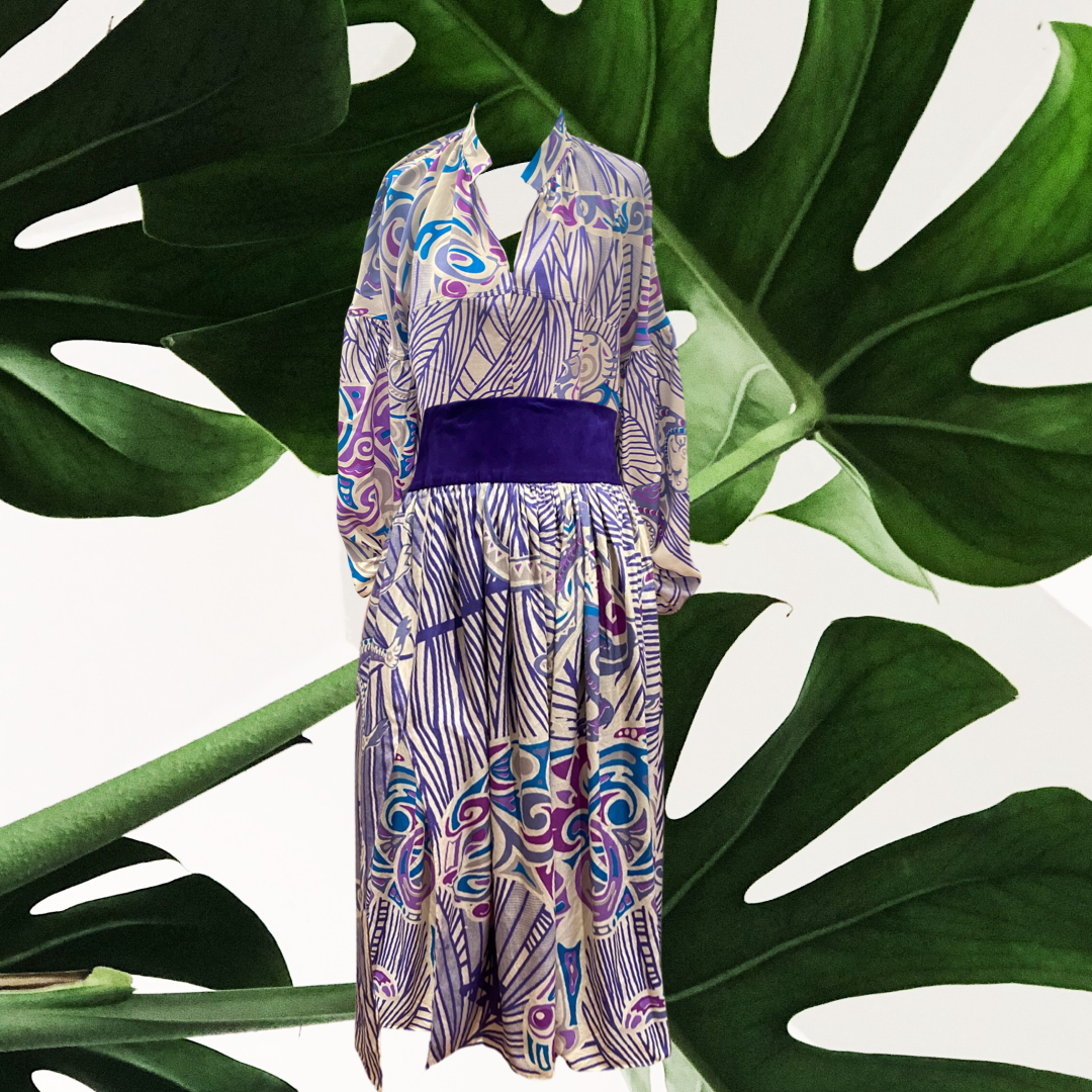 Maxi skirt - Very Peri JUNGLE LOVE - maxi silk skirt