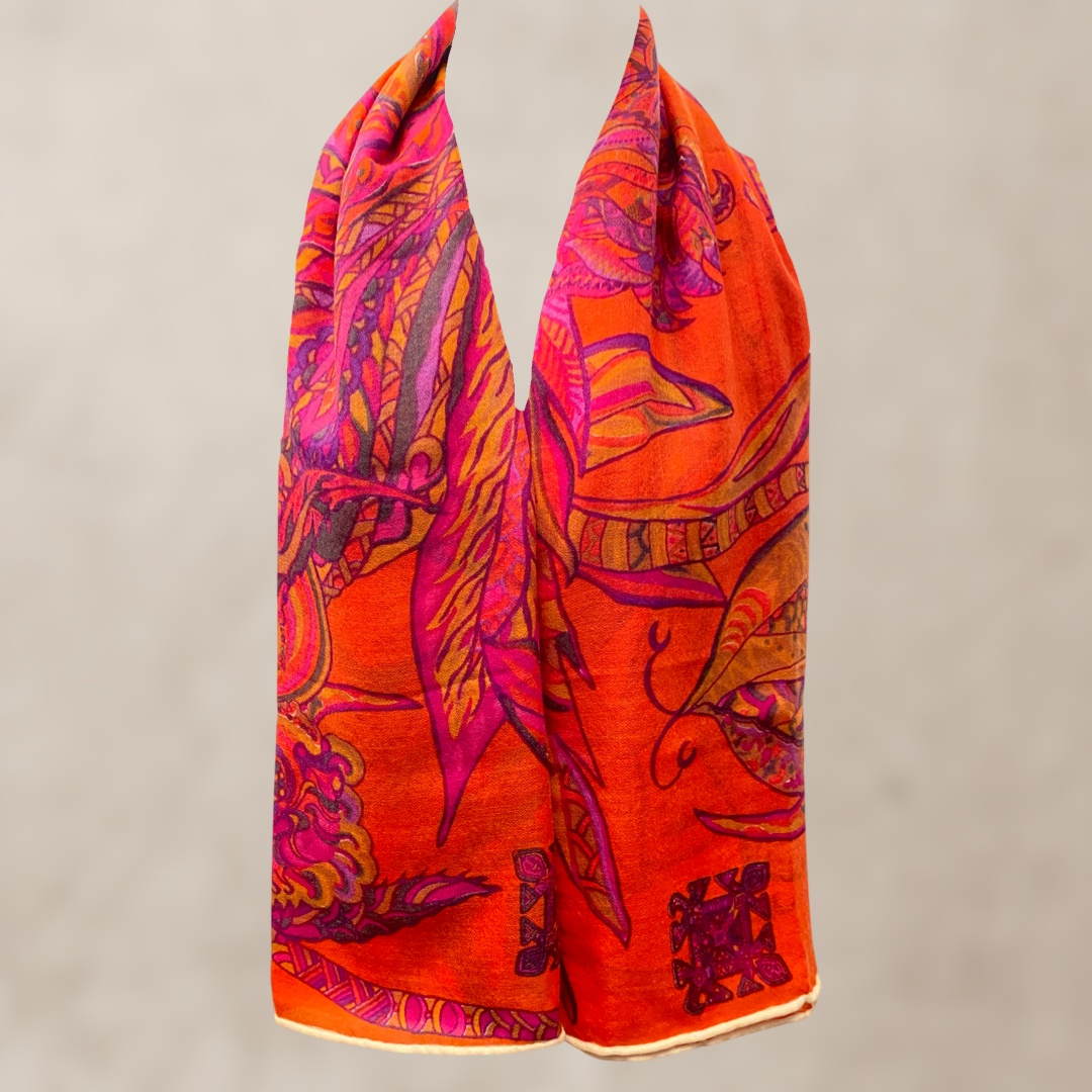 Tuch BONDED IN GARDEN EDEN Doubleface Kaschmir & Seide LIMITED EDITION