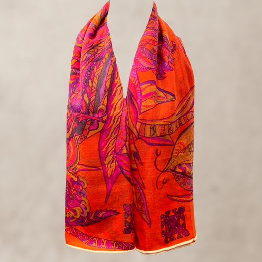 Tuch BONDED IN GARDEN EDEN Doubleface Kaschmir & Seide LIMITED EDITION