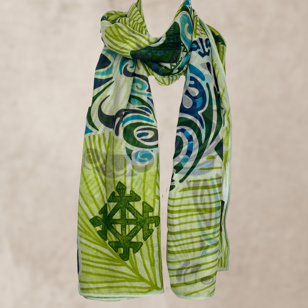 Kaschmir XL Schal  „GREEN JUNGLE“ Limited edition