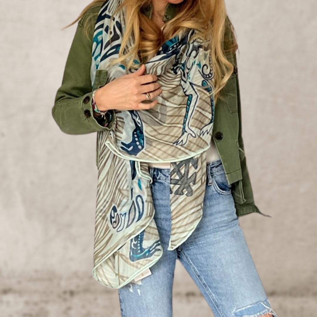 Kaschmir XL Schal „JUNGLE“ Limited Edition