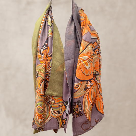“BONDED IN GARDEN EDEN “ - LIMITED EDITION #2 of 4 pieces - cashmere & silk, double face