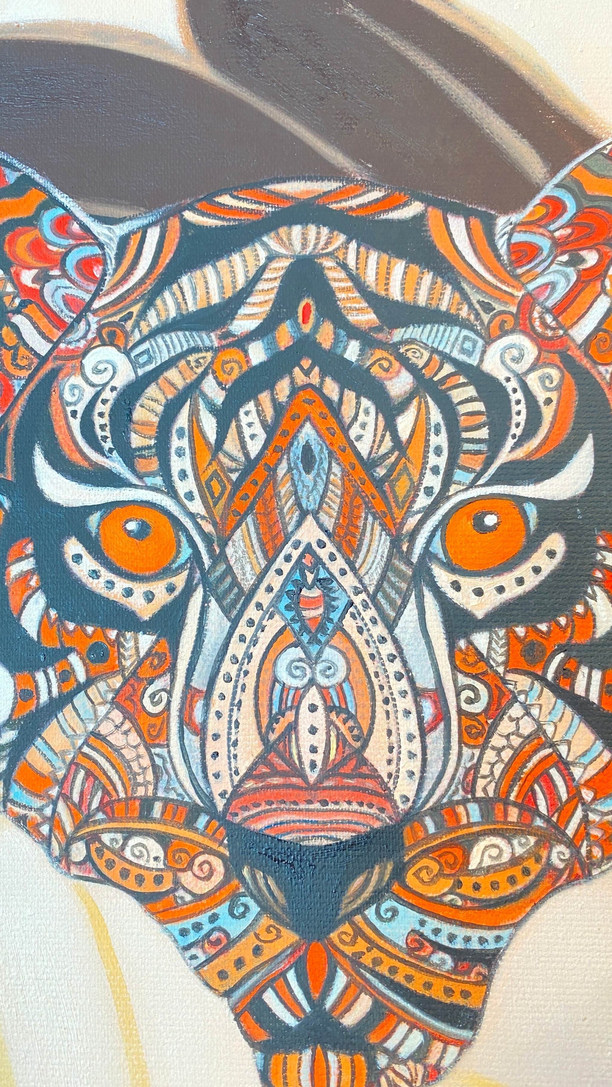 Art WILD FAMILY BONDS Acrylic Painting auf Leinwand 100x100 cm, Unikat