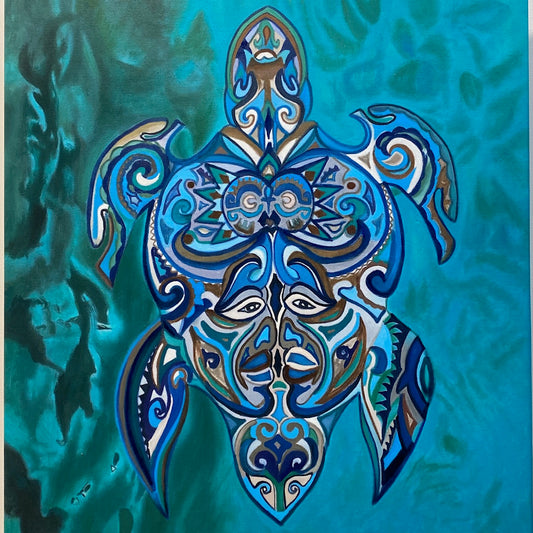 “TURTLE LOVERS” oil on canvas 80x70 cm