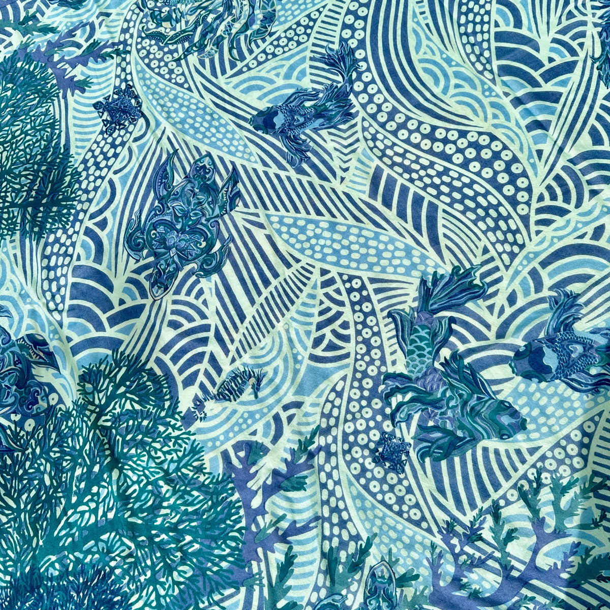 DEEP OCEAN Kaschmir Schal, 200 x 145 cm, Turqouise, Limited Edition #5