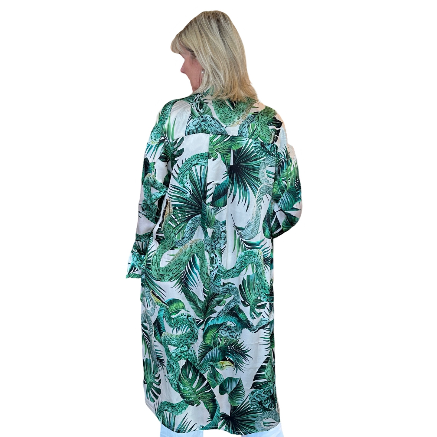 Kleid TIMELESS SUSTAINABLE COLLECTION, Garden Eden, Seide, green/white