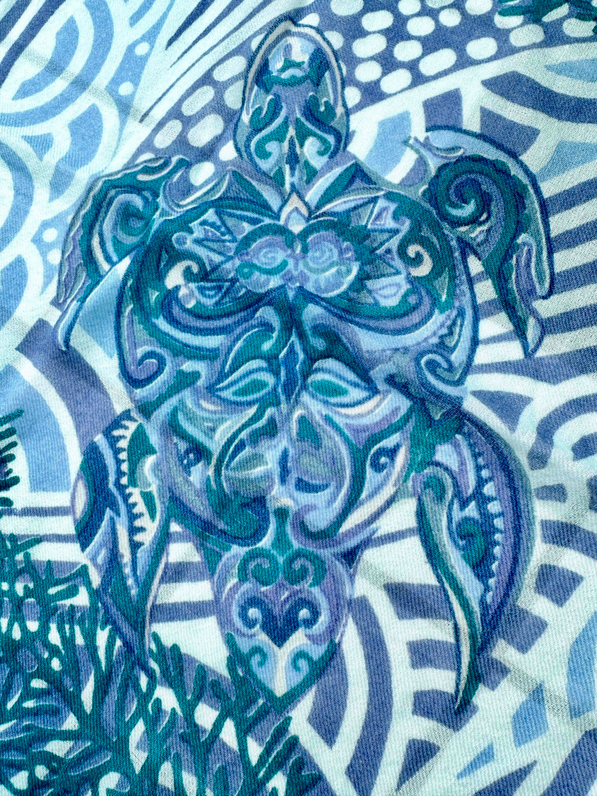 DEEP OCEAN Kaschmir Schal, 200 x 145 cm, Turqouise, Limited Edition #5
