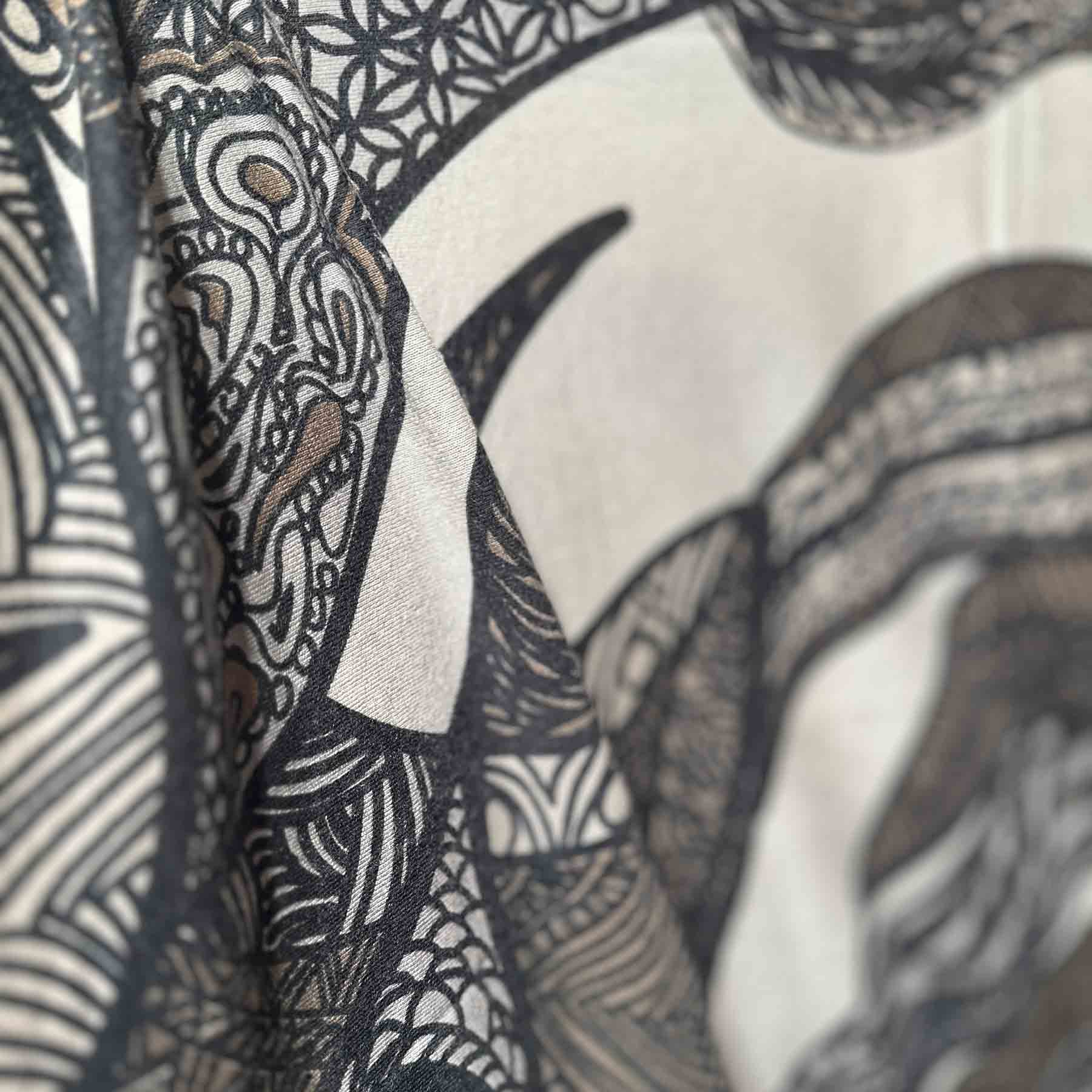 SOUL LEAVES Baby-Kaschmir Feinstrick Pullover mit Fledermaus-Ärmeln, schwarz  / taupe, limitiert # 2