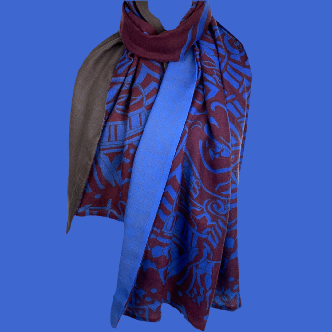 “LAST SAMURAI” doubleface limited edition cashmere scarf 