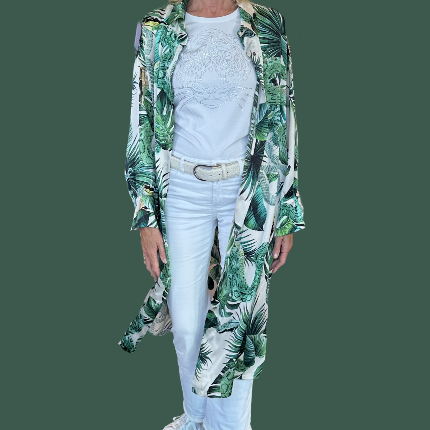 Kleid TIMELESS SUSTAINABLE COLLECTION, Garden Eden, Seide, green/white