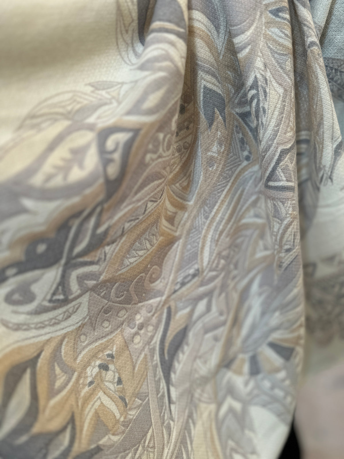 FLAMINGO GARDEN - Kaschmir Cape/Stola - sanfte beige und creme Töne - Limited Edition #3