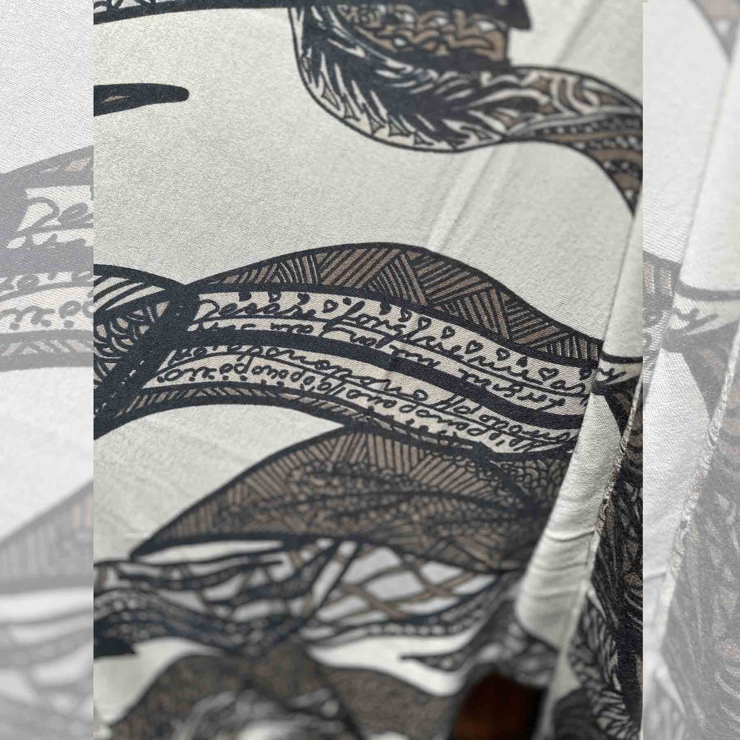 SOUL LEAVES Baby-Kaschmir Feinstrick Pullover mit Fledermaus-Ärmeln, schwarz  / taupe, limitiert # 2