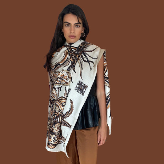 “BONDED IN GARDEN EDEN “ - LIMITED EDITION #3 von 3 Stück -  Kaschmir & Seide, Doubleface