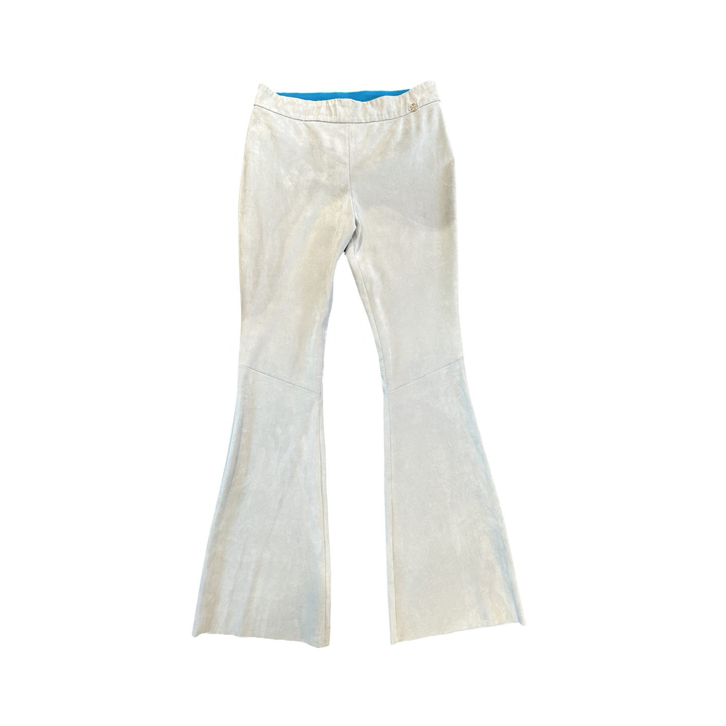 Lederhose mit Schlag aus Stretchlammleder, glacier blue, Maßkonfektion