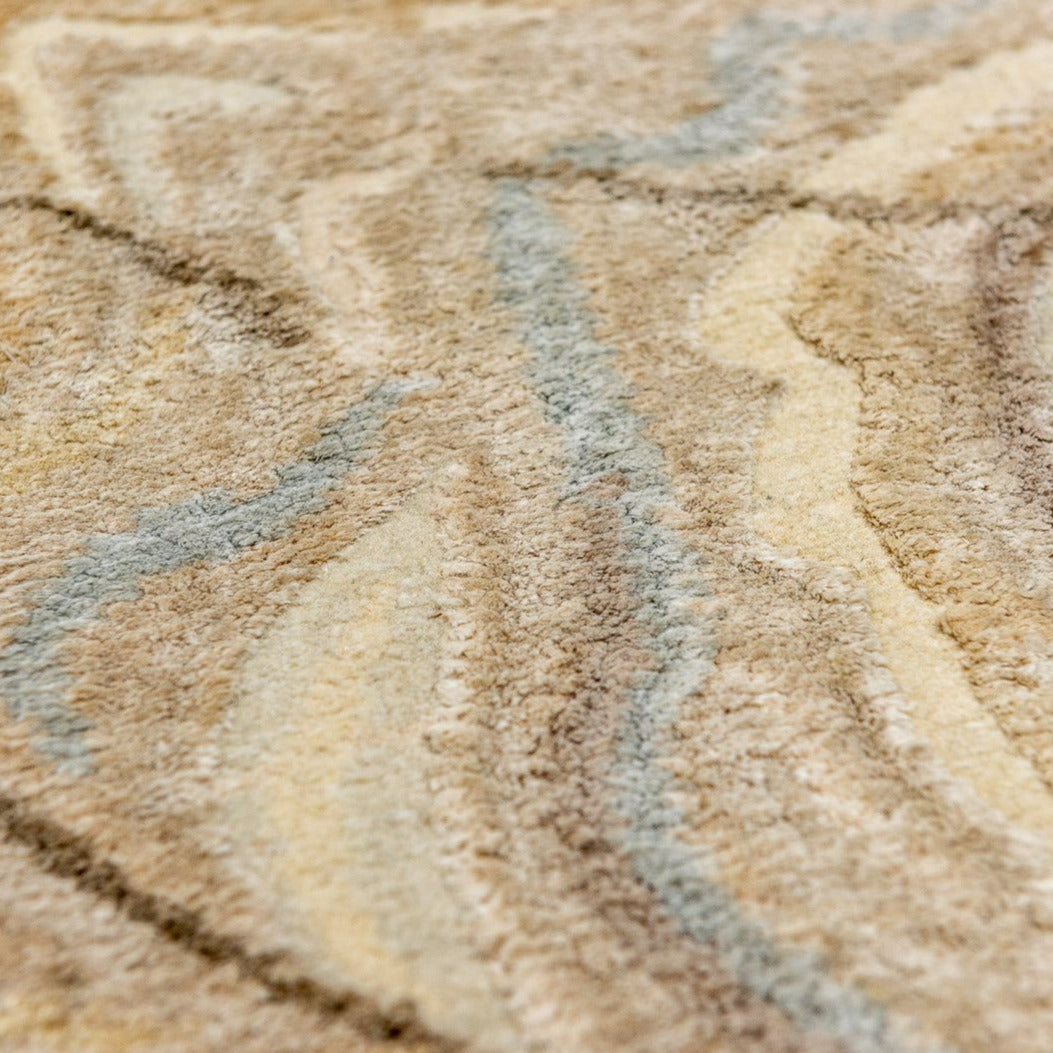 Art Carpet - WILD TIGER - 200x100 cm - Carpet Runner - Handknotted in Nepal - Beige Taupe - Handknotted