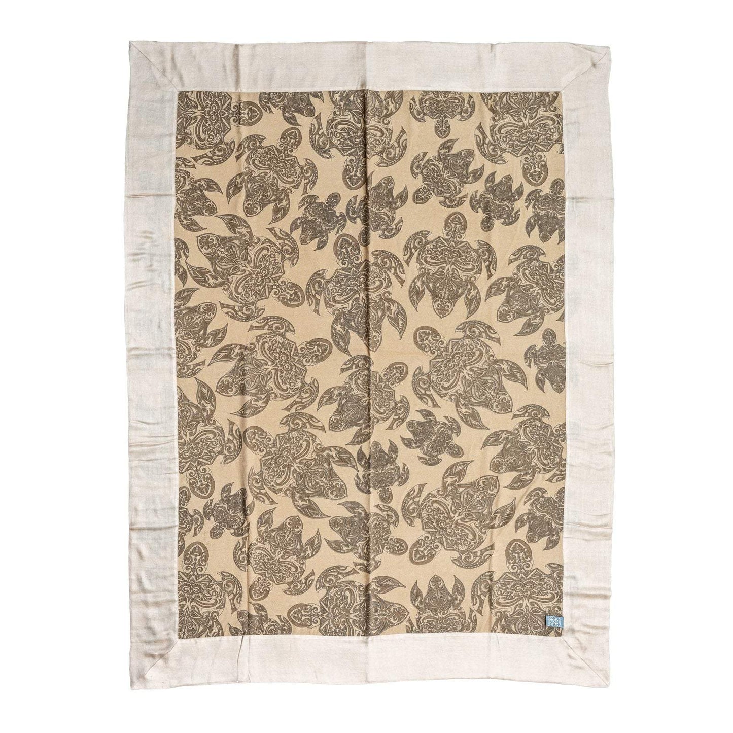 Plaid MY TURTLES, 100% Kaschmir Decke, 200 x 150 cm, Beige Taupe