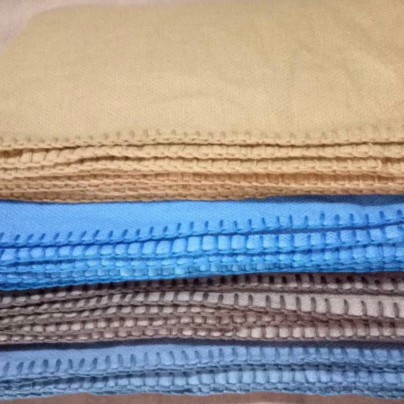 Plaid TRAVEL BLANKET - 70% cashmere 30% silk - light summer cashmere blanket 180x120 different colors