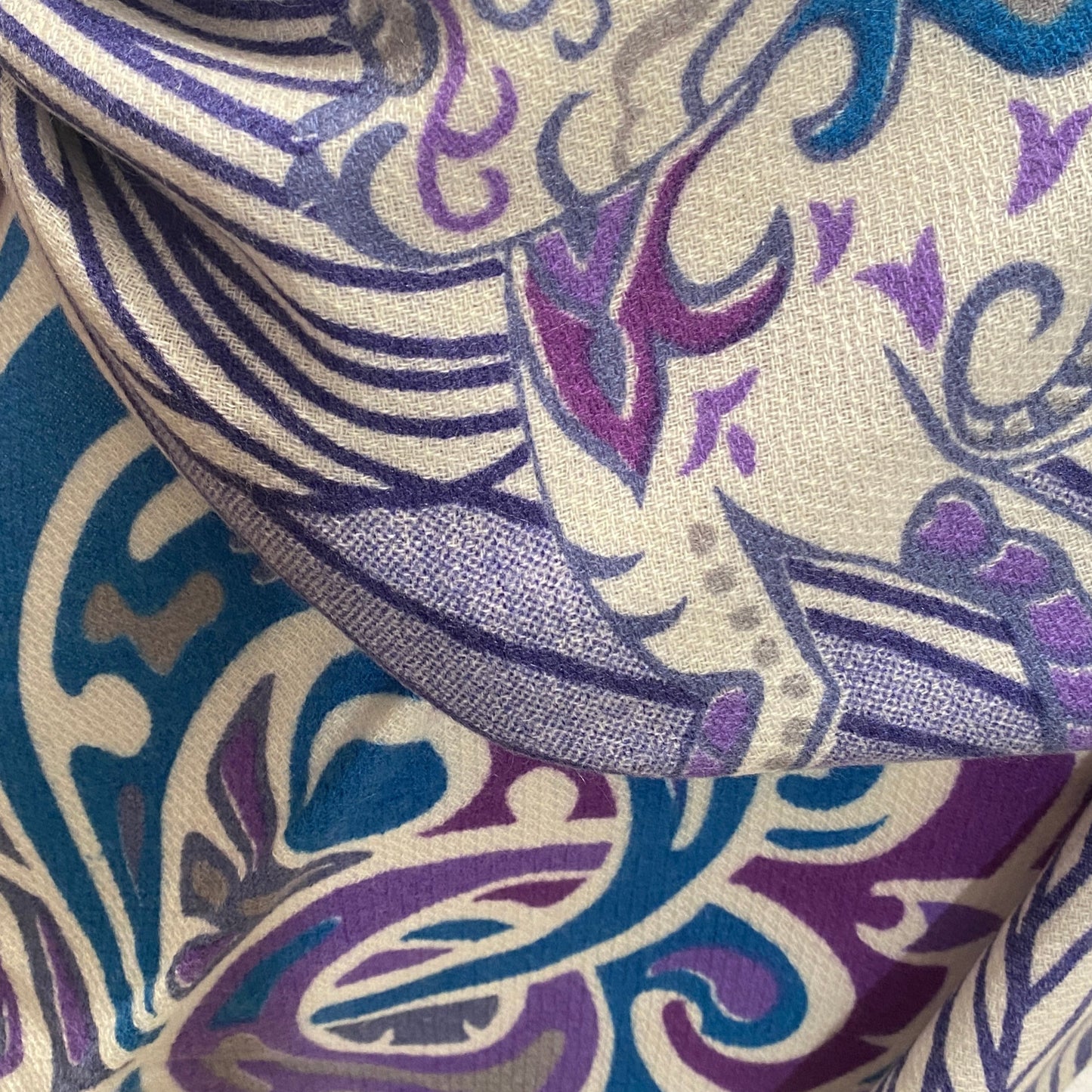 Cashmere CAPE - Very Peri JUNGLE LOVE - stole - handmade 200x140 - limited to 2 pieces! Purple, lilac, mauve