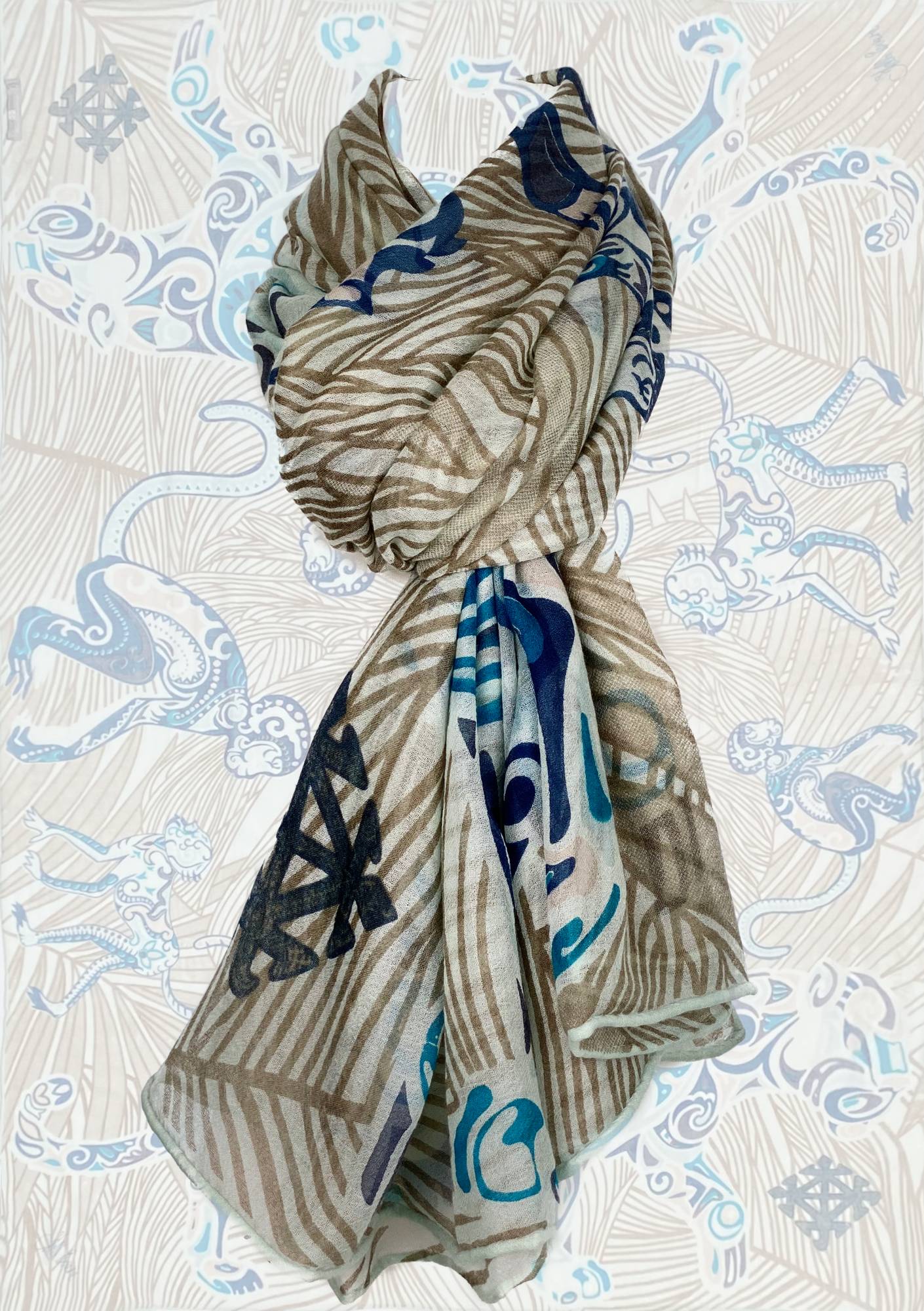 Cashmere XL scarf “JUNGLE” Limited Edition