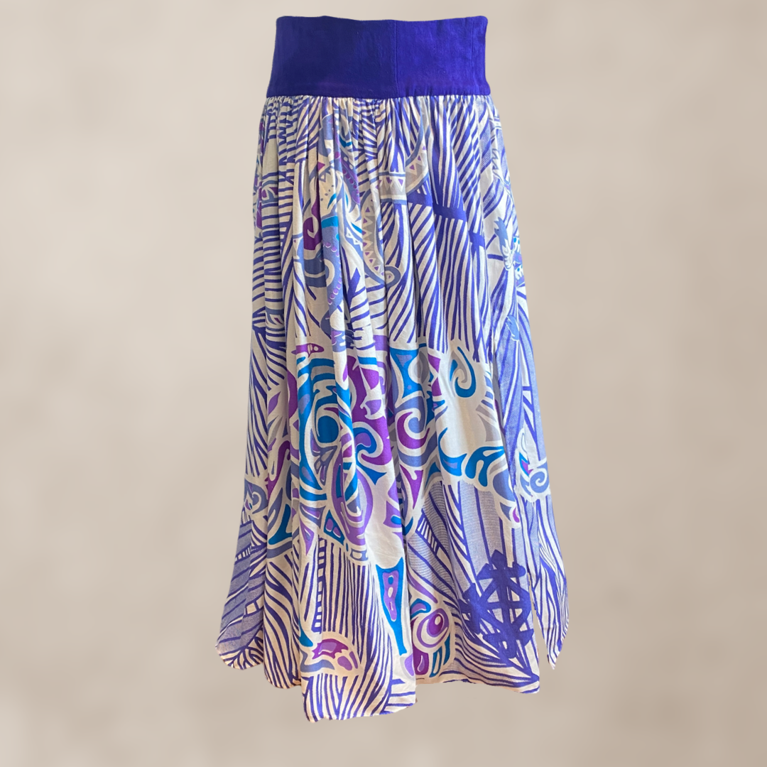 Maxi skirt - Very Peri JUNGLE LOVE - maxi silk skirt